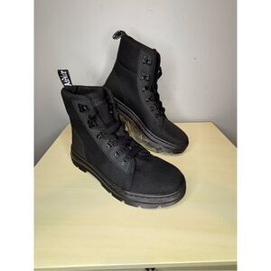 Dr. Martens Women's Combs Tech Poly Moto Boots Black Size 11